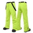 thumbnail image 1 of Domzest Womens Ski Pants Insulated Waterproof Winter Snowpants Warm Skiing Pants Fleece Thermal Bibs Overalls with Pocket Saffron M, 1 of 8