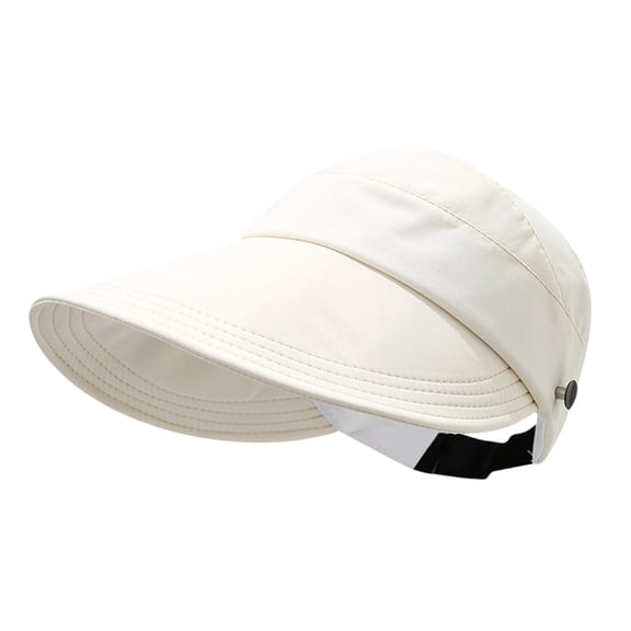 Domzest Womens UV Protection Baseball Hat Wide Brim Quick Dry Baseball Cap with Adjustable Ponytail Back for Outdoor Beige
