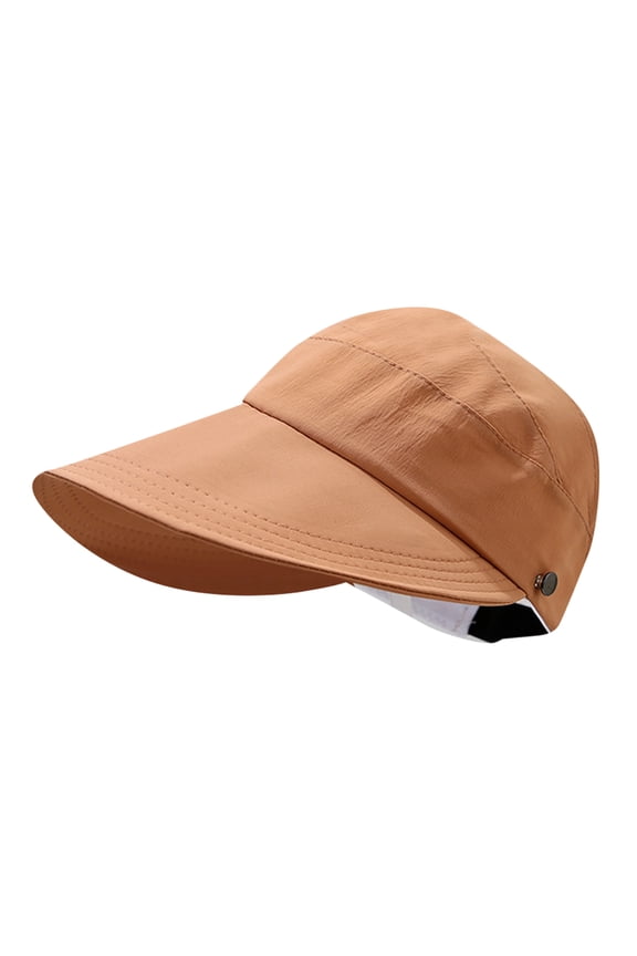 Womens UV Protection Baseball Hat Wide Brim Quick Dry Baseball Cap with Adjustable Ponytail Back for Outdoor Camel