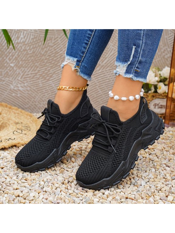 Athletic Sneakers for Women Arch Support Shoes Lightweight Breathable Non Slip Arch Support Walking Shoes Black Wide 8