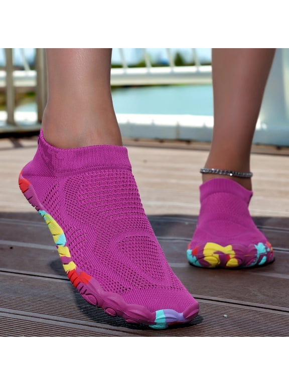 Barefoot Water Shoes Women Men Minimalist Walking Hiking Shoes Comfortable Sneakers for Trekking | Trail Running | Climbing Purple 40
