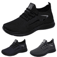 thumbnail image 1 of Domzle Bowling Shoes Men Orthopedic Arch Support Mesh Slip-On Walking Shoes Non-Slip Sole Breathable Outdoor Casual Athletic Comfortable Lace-Up Sneakers Blue, 1 of 7