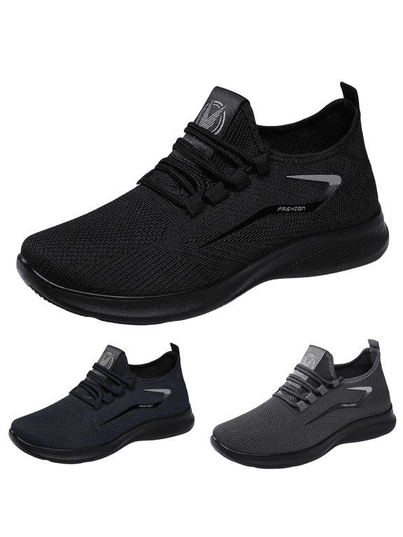 Bowling Shoes Men Orthopedic Arch Support Mesh Slip-On Walking Shoes Non-Slip Sole Breathable Outdoor Casual Athletic Comfortable Lace-Up Sneakers Gray