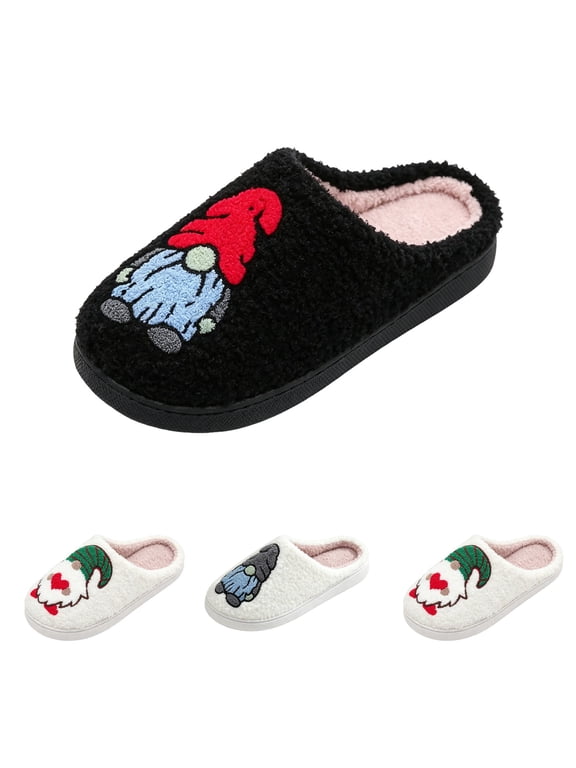 Christmas Slippers for Women Men Fuzzy Memory Foam Slipper Fluffy Winter Soft Warm Slip On House Shoes