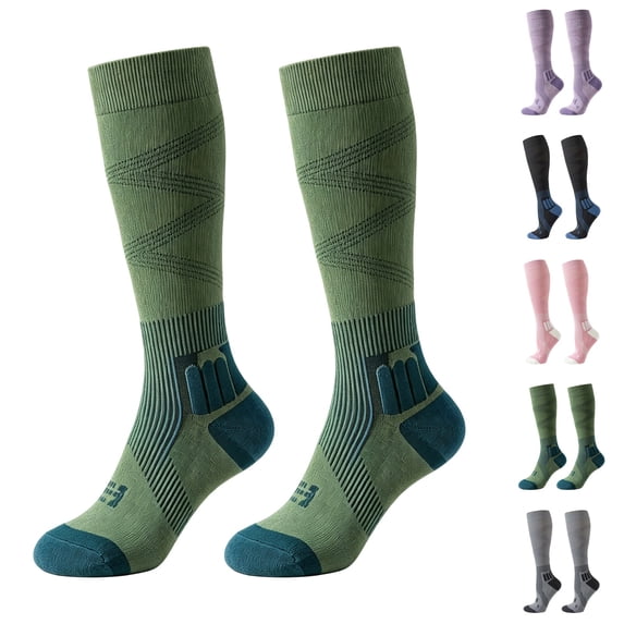 Domzle Compression Socks - Compression Socks Women & Men Circulation - for Running,Athletic Army Green