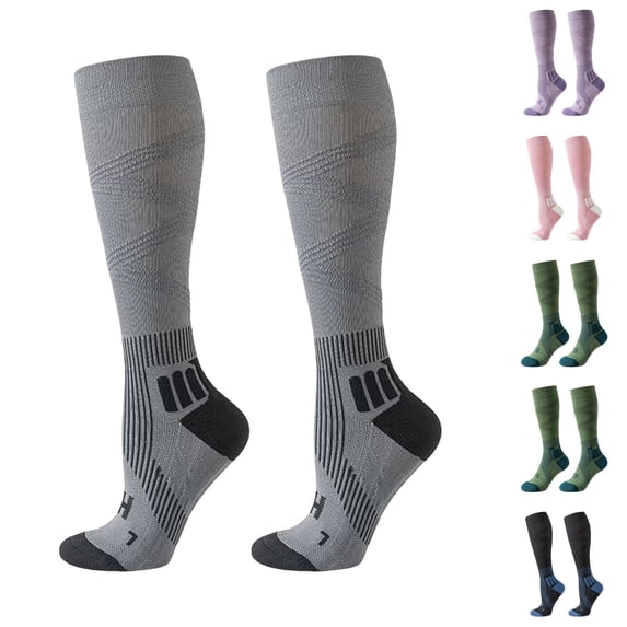 Domzle Compression Socks - Compression Socks Women & Men Circulation - for Running,Athletic Gray