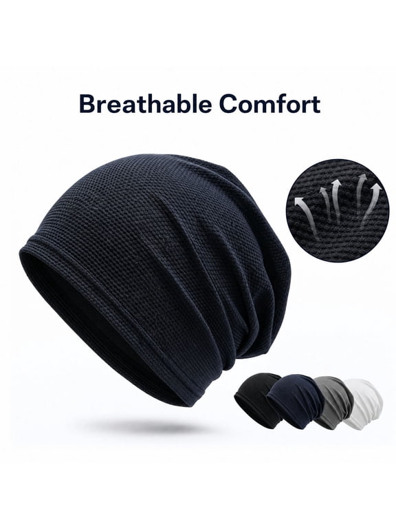 Cooling Skull Cap Breathable Mesh Men Women Lightweight Quick Dry Summer Beanie for Construction Hard Hat Sweat Wicking Helmet Liner for Cycling Gym Running Workout