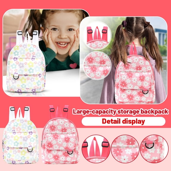 Domzle Cute mini tiny backpack lightweight Kawaii Preppy pack bag backpack for grils Pink One Size