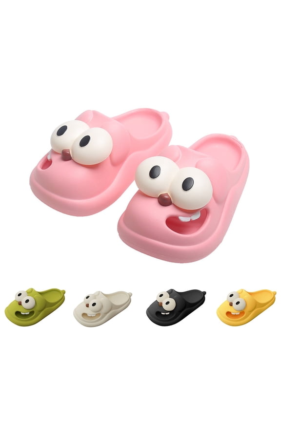 Fish Slippers Kiss Cloud Slides for Women Men, Funny Flip Flops, Open Toe Animal Slide Sandals Shoes for Indoor Outdoor White