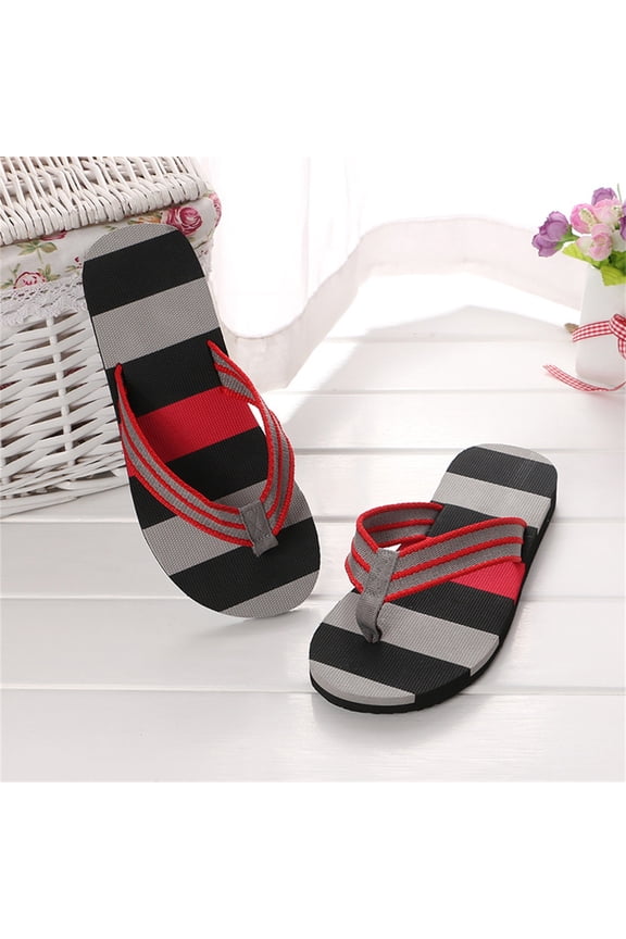Funny Non Slip Summer Beach Flip Flops, Comfort Outdoor Flip Flops Beach Vacation Home Slippers Trendy Quick-Dry Slides for Men Gray
