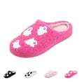 thumbnail image 1 of Domzle Halloween Womens Slippers Retro Memory Foam Cute Cartoon Plush Fluffy Warm Faux Fur Lined slippers Indoor House Home Winter Shoes, 1 of 7