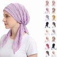 thumbnail image 1 of Domzle Headwear for Women Elegant Pre-tied Turban Headwrap, Soft Stretchy Caps for Hair Loss, Breathable Headscarf for Daily Wear, 1 of 4