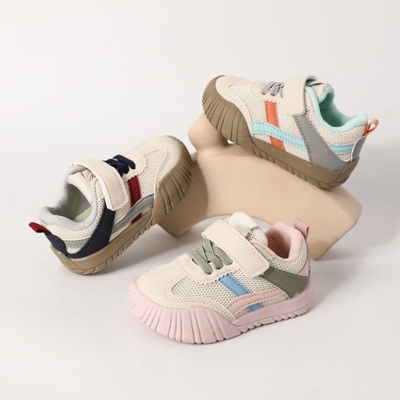 Domzle Kids Barefoot Shoes Boys Girls Wide Toe Box Sneakers Breathable Lightweight, Reinforced Toe, Hiking, Tennis, Running, Walking, School, Red