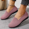 thumbnail image 1 of Domzle Loafers for Women Knitted Loafer Casual Comfortable Slip On Flats Work Business Walking Shoes Pink 43, 1 of 8
