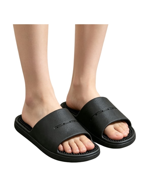 Massage Slippers Acupressure Foot Massager Shoes Sandals Gift for Men Women Feet 2026 Black 36