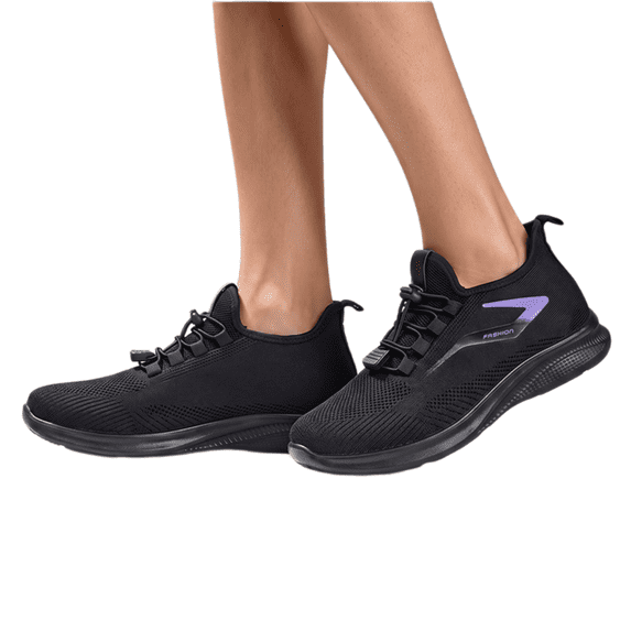 Domzle Men Orthopedic Shoes with Arch Support Slip On Wide Width Sneakers Non-Slip Sole Lightweight Athletic Sneakers with Breathable Mesh Outdoor Workout Sneaker Black