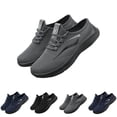 thumbnail image 1 of Domzle Men Orthopedic Shoes with Arch Support Slip-On Wide Width Non-Slip Sole Lightweight Breathable Mesh Athletic Sneakers Blue, 1 of 8