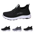 thumbnail image 1 of Domzle Men Wide Width Lightweight Breathable Running Shoes Workout Non Slip Work Arch Support Comfortable Shoe Black, 1 of 5