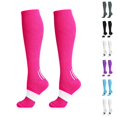 thumbnail image 1 of Domzle Men's Athletic Run Cushion Over-the-Calf Tube Socks Running, Work and Daily Wear. Hot Pink, 1 of 4
