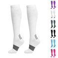 thumbnail image 1 of Domzle Men's Athletic Run Cushion Over-the-Calf Tube Socks Running, Work and Daily Wear. White, 1 of 4