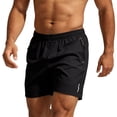 thumbnail image 1 of Domzle Men's Athletic Shorts Quick Dry Lightweight Linerless Gym Workout Hiking Shorts with Zipper Pockets Black XL, 1 of 6