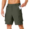thumbnail image 1 of Domzle Men's Golf Shorts with Pockets Lightweight Stretch Quick Dry Casual Dress Hybrid Short for Men Army Green S, 1 of 3