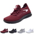 thumbnail image 1 of Domzle Men's Orthopedic Wide Walking Shoes | Comfortable Fashion Sneakers with Arch Support for Swollen, Casual Hammer Toes Shoes for Foot Relief Red, 1 of 6