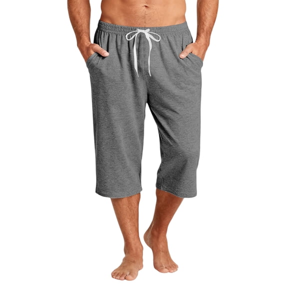Domzle Mens Gym Shorts Carpi Drawstring Baggy Long Athletic Shorts Lightweight Below Knee Exercise SweatShorts with Pockets Dark Gray S Sweat Shorts