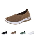 thumbnail image 1 of Domzle Orthopedic Breathable Soft Shoes Arch Support, Women Wide Width Breathable Walking Comfortable Slip On Sneakers Coffee, 1 of 6