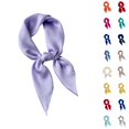 thumbnail image 1 of Domzle Scarf for Women Square Satin Silk Feeling Neck Scarf Handbag Accessories Etc Light Purple, 1 of 4