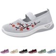 thumbnail image 1 of Domzle Shoes for Women Breathable Wide Width Walking Shoes Casual Soft Walking Sneaker Non Slip Arch Support Slip on Shoes Gray 10, 1 of 7
