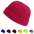 thumbnail image 1 of Domzle Short Fisherman Beanie for Men Women Warm Winter Hats Knit Cuffed Beanies Skull Cap Acrylic Watch Hat Hot Pink, 1 of 3