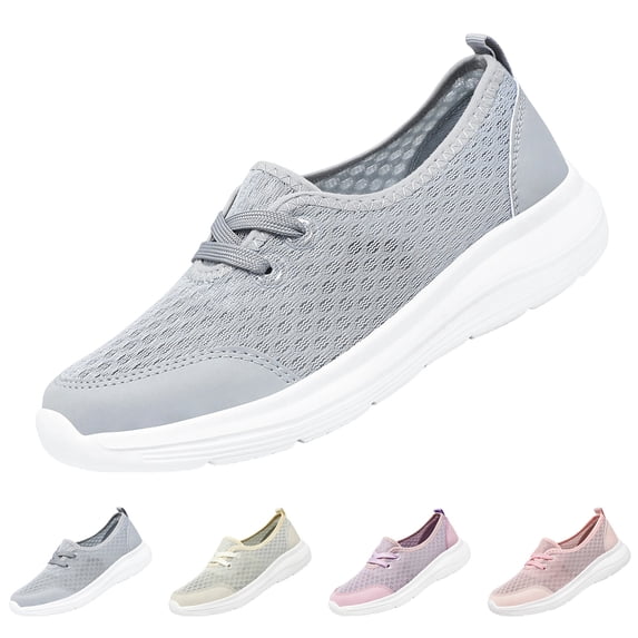 Domzle Slip On Sneakers Comfortable All-Day Wear, Hands Free Convenience, Womens Walking Shoes with Arch Support, Wide Toe Box Available Beige