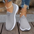 thumbnail image 1 of Domzle Slip on Sneakers for Women Walking Shoes Tennis Lightweight Breathable Mesh Nurse Orthopedic Workout Gym Travelling Gray 38, 1 of 6
