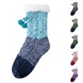 thumbnail image 1 of Domzle Slipper Fuzzy Socks for Women Fluffy Cozy Cabin Winter Warm Soft Fleece Comfy Thick Socks with Grips Blue, 1 of 7