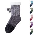 thumbnail image 1 of Domzle Slipper Fuzzy Socks for Women Fluffy Cozy Cabin Winter Warm Soft Fleece Comfy Thick Socks with Grips Gray, 1 of 8