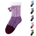 thumbnail image 1 of Domzle Slipper Fuzzy Socks for Women Fluffy Cozy Cabin Winter Warm Soft Fleece Comfy Thick Socks with Grips Purple, 1 of 4