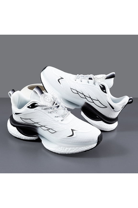 Sneakers for Men Women Wide Toe Box Supportive Comfort Walking Shoes with Arch Support,Lightweight Breathable Mesh Orthopedic Running Sneakers Cloud Cushion Non-Slip Sole Sport Shoes White