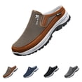 thumbnail image 1 of Domzle Sneakers for Men Slip On Walking Shoes Breathable Comfort Mules Lightweight Non Slip Outdoor Backless Loafers Daily Wear Black, 1 of 5