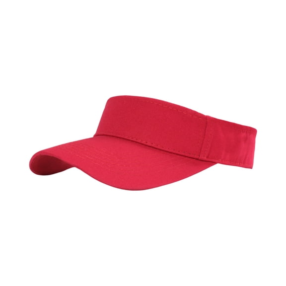 Domzle Structured Brim Sun Visor Hat,Lightweight Sun Protection Sports Visor for Running Golf Tennis Women 2026 Red One Size
