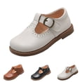 thumbnail image 1 of Domzle Toddler Little Girl Mary Jane Dress Shoes for Girl Party School Shoes Comfortable Insole White, 1 of 10
