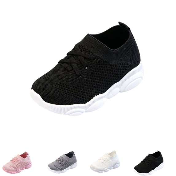 Domzle Toddler Shoes Baby Walking Sock Shoes Sneakers Boy Girl Barefoot Tennis Shoe Non-Slip Breathable Black