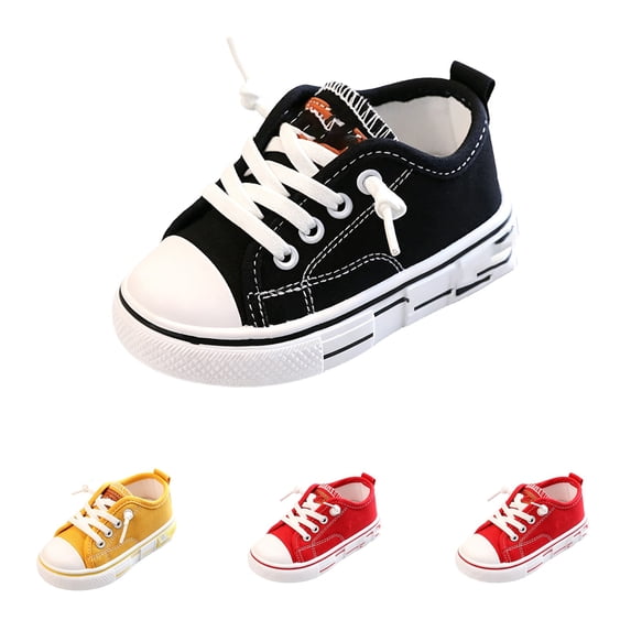 Domzle Toddler Sneakers Boys Girls Sneakers Little Kids Canvas Shoes with Soft Sole Breathable Walking Shoes Unisex Child Causal Running Shoes