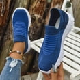 thumbnail image 1 of Domzle Walking Shoes for Women Wide Width Slip On Casual Comfort Walking Shoes Blue US-8.5, 1 of 5