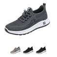 thumbnail image 1 of Domzle Wide Toe Box Shoes Women Extra Wide Width Sneakers Air Cushion Road Running Shoes Tennis Gym Workout Training Shoes Walking Shoes Gray 41, 1 of 8