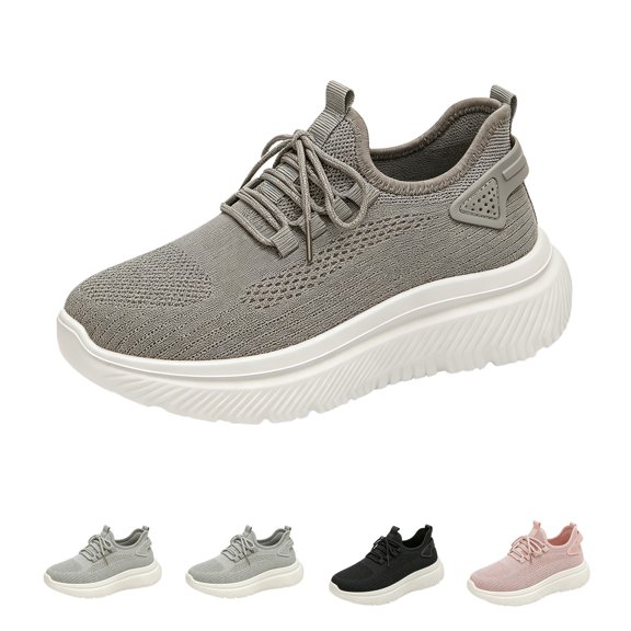 Domzle Wide Toe Box Shoes Women Extra Wide Width Tennis Sneakers Ultra Light Running Shoes Non-Slip Diabetic Walking Gym Workout Trainer Gray 40