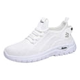 thumbnail image 1 of Domzle Wide Toe Box Shoes for Women 2026 Slip on Sneakers with Arch Support Extra Wide Width Comfort Walking Shoes Tennis Gym Shoes White 37, 1 of 6