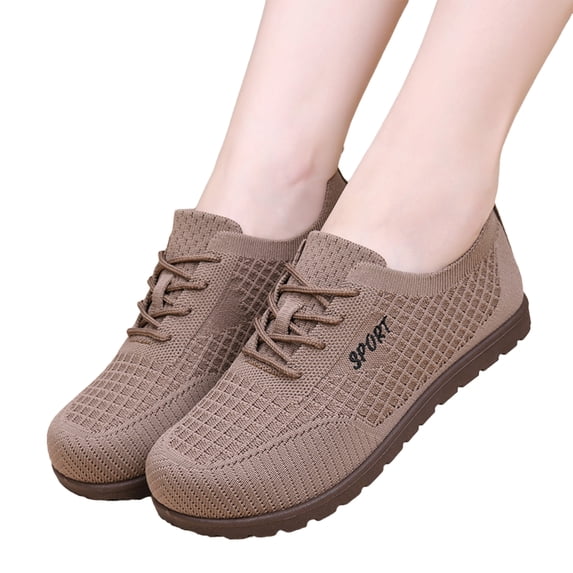 Domzle Wide Toe Walking Barefoot Tennis Shoes for Women Non-Slip Sneakers Lightweight Breathable Soft Casual Gym Shoes Coffee US-6