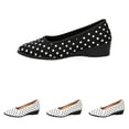 thumbnail image 1 of Domzle Women Ballet Flats Comfort Work Shoes Wide Width,omfort,Casual Shoes,Office,Light Weight,Low Heel,Summer Fall ,Slip On Black -BD56, 1 of 8