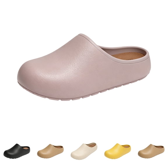 Domzle Women'S Rubber Clogs Garden Shoes Slip-On Indoor Outdoor Lightweight Comfort Soft Cushioned Insole With Slip Resistant Sandals Light Purple 44